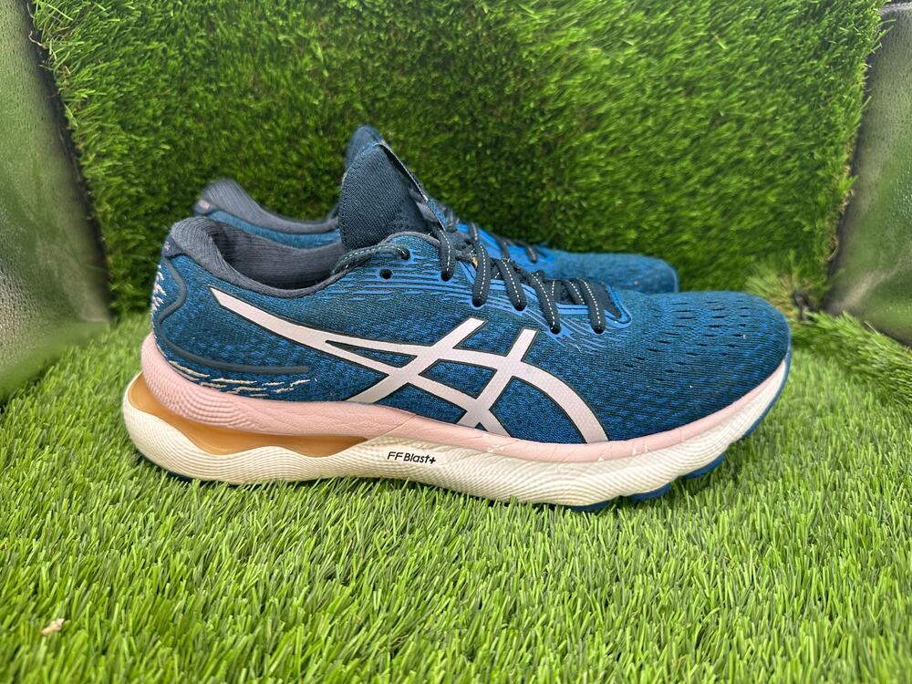 Asics Gel-Nimbus 24 1012B201 Athletic Sneaker Womens 10.5 Blue Mesh Training Gym